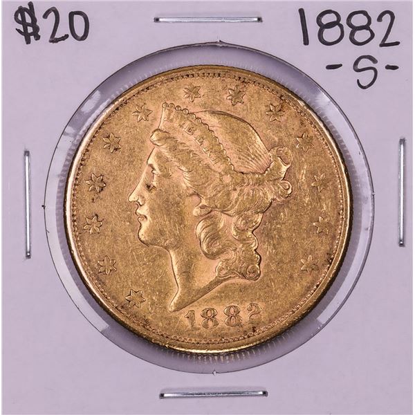 1882-S $20 Liberty Head Double Eagle Gold Coin
