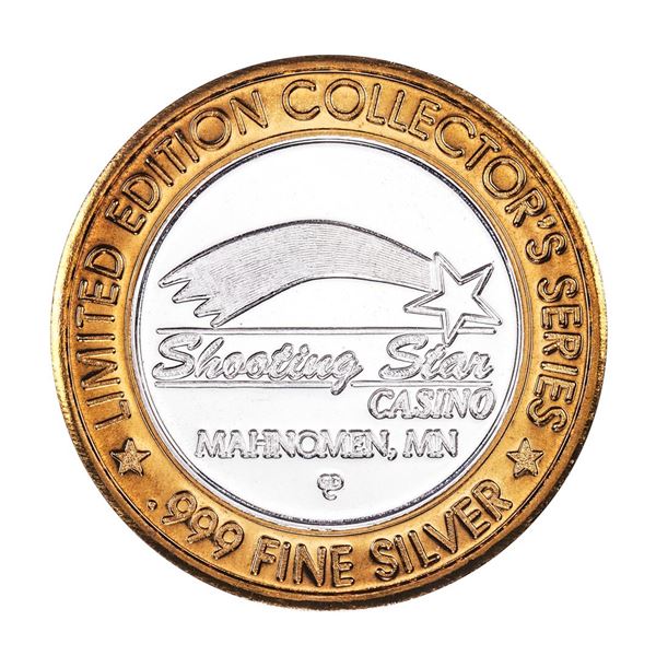 .999 Silver Shooting Star Casino Mahnomen, MN $10 Casino Limited Edition Gaming Token