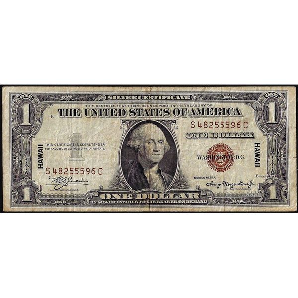 1935A $1 Hawaii WWII Emergency Issue Silver Certificate Note