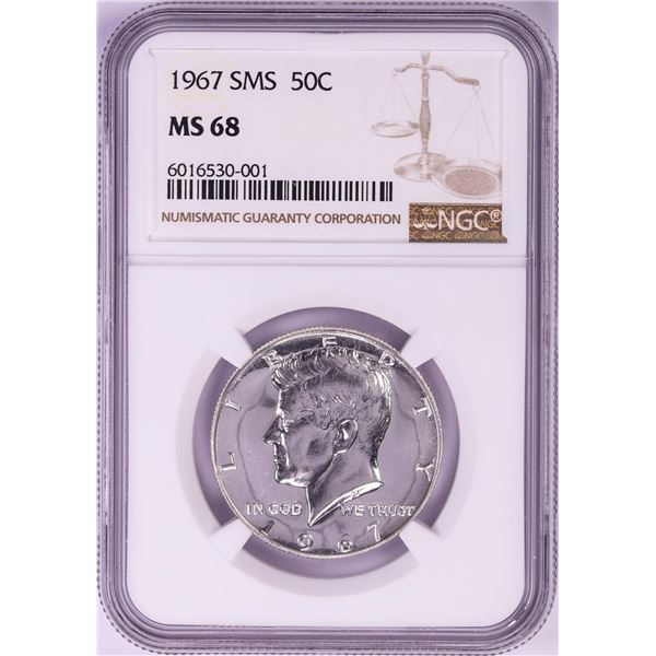 1967 SMS Kennedy Half Dollar Coin NGC MS68