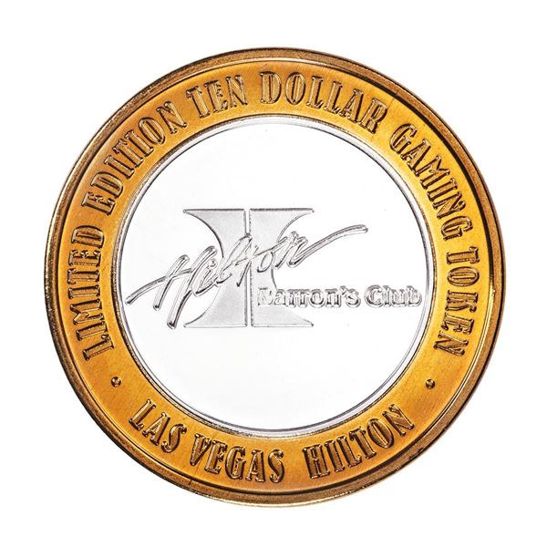 .999 Silver Las Vegas Hilton Nevada $10 Casino Limited Edition Gaming Token