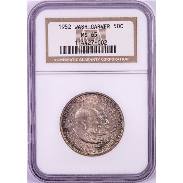 1952 Washington-Carver Commemorative Half Dollar Coin NGC MS65