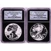 Image 1 : 2013-W West Point Proof Silver Eagle Two Coin Set NGC PF70/SP70 Enhanced Early Release