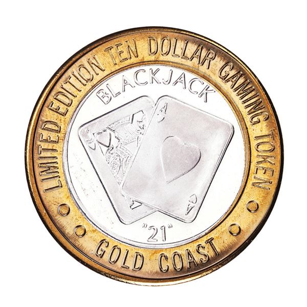 .999 Fine Silver Gold Coast Las Vegas, Nevada $10 Casino Limited Edition Gaming Token