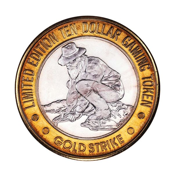 .999 Fine Silver Gold Strike Jean, Nevada $10 Limited Edition Casino Gaming Token