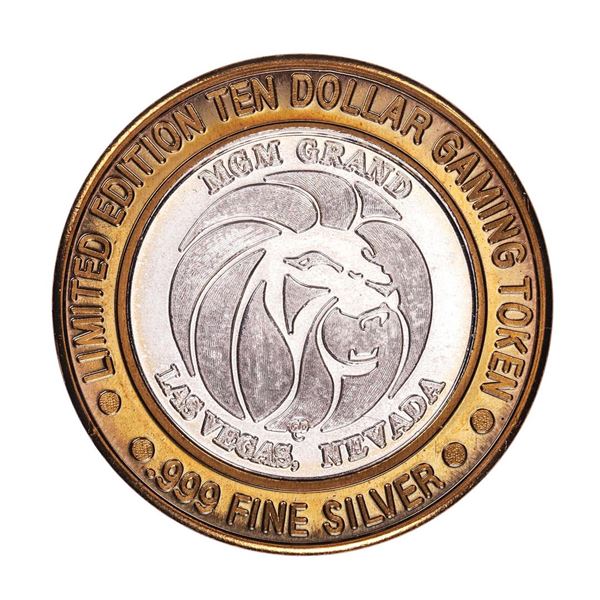 .999 Silver MGM Grand Las Vegas $10 Casino Limited Edition Gaming Token