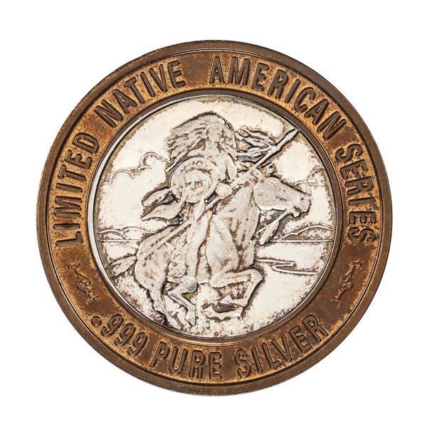 .999 Silver Red Cloud Sioux $10 Casino Limited Native American Series Gaming Token