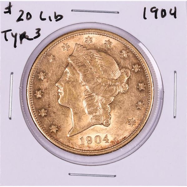 1904 $20 Liberty Head Double Eagle Gold Coin