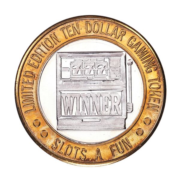 .999 Silver Slots A Fun Casino Las Vegas, NV $10 Limited Edition Casino Gaming Token