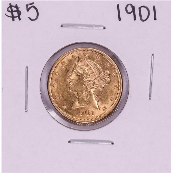 1901 $5 Liberty Head Half Eagle Gold Coin