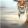 Image 3 : Katon "Arctic Reindeer" Original Oil On Canvas