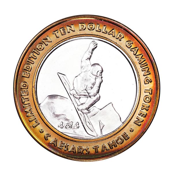 .999 Fine Silver Caesars Tahoe Lake Tahoe, Nevada $10 Limited Edition Gaming Token