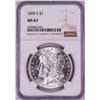 Image 1 : 1890-S $1 Morgan Silver Dollar Coin NGC MS63