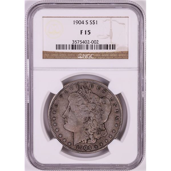 1904-S $1 Morgan Silver Dollar Coin NGC F15