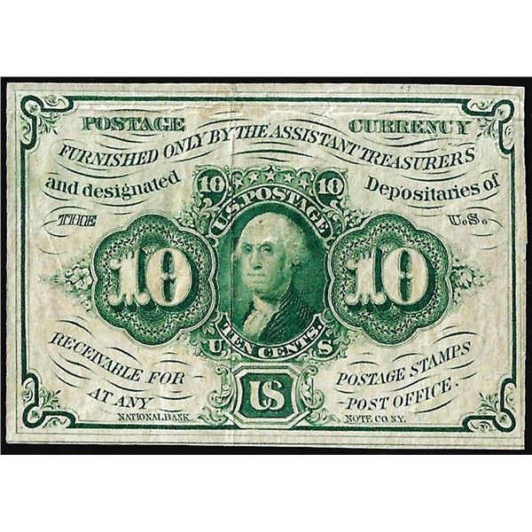 July 17, 1862 First Issue Ten Cents Fractional Currency Note