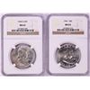 Image 1 : Lot of 1960-D & 1961 Franklin Half Dollar Coins NGC MS63