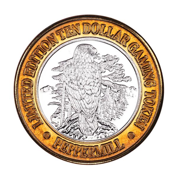 .999 Fine Silver Peppermill Reno, Nevada $10 Limited Edition Gaming Token