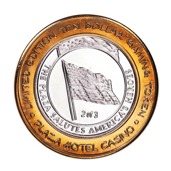 .999 Silver Plaza Hotel & Casino Las Vegas, NV $10 Limited Edition Gaming Token