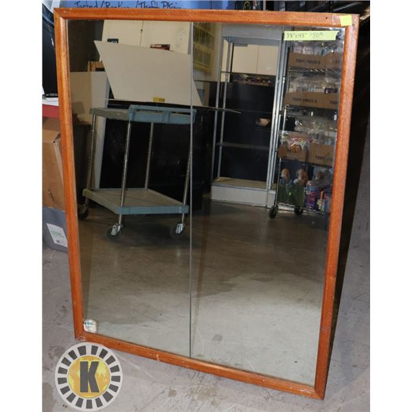 LARGE WOOD FRAME ESTATE MIRROR