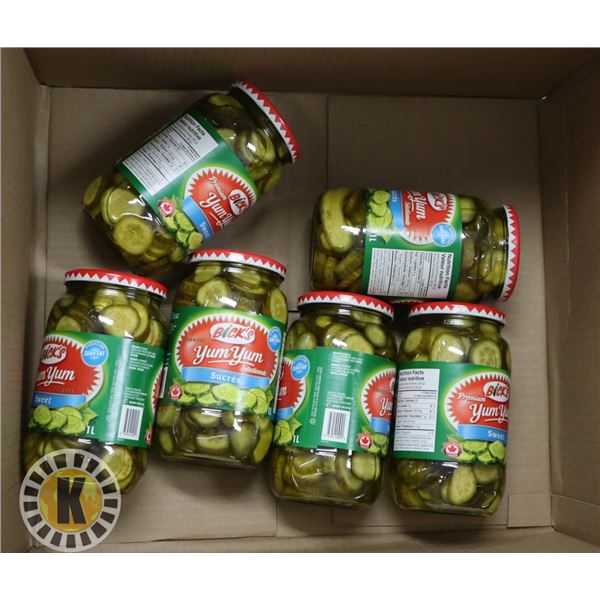 BOX OF BICK'S PREMIUM YUM YUM PICKLES