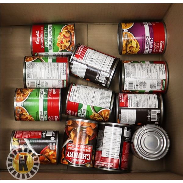 BOX OF ASSORTED CAMPBELL'S SOUP