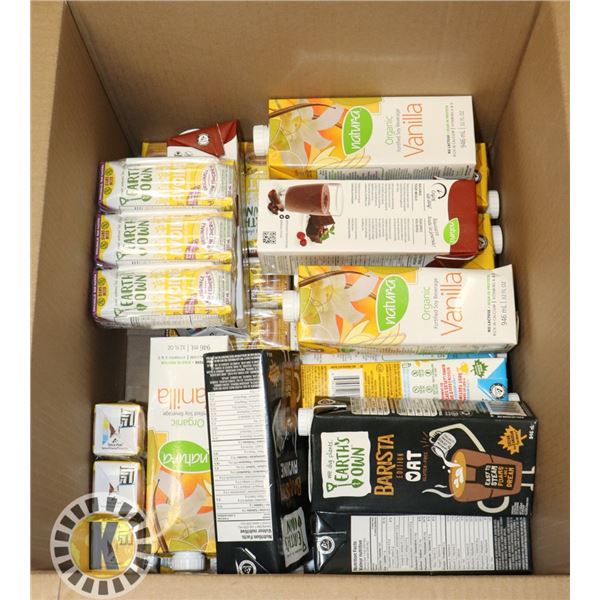 BOX OF NATURA & EARTH'S OWN BEVERAGES