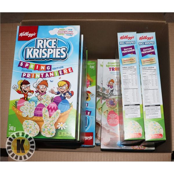 BOX OF KELLOGG'S RICE KRISPIES