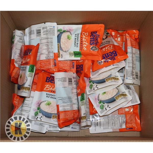 BOX OF ASSORTED UNCLE BENS RICE