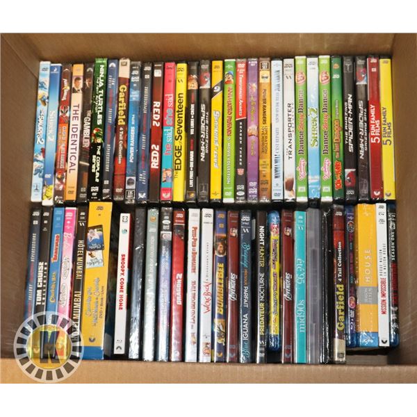 BOX OF ASSORTED DVD'S