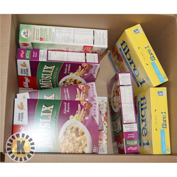 BOX OF ASSORTED CEREAL