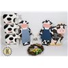 Image 1 : 4 COW THEMED WALL ART