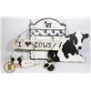 Image 1 : 3 COW THEMED WALL ART