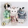 Image 1 : 3 COW THEMED DOLLS
