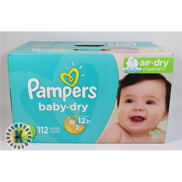 BOX OF PAMPERS SIZE 2 DIAPERS