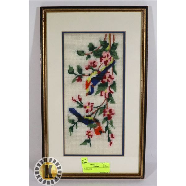 EMBROIDERED WALL ART  10" BY 16.5"