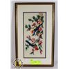 Image 1 : EMBROIDERED WALL ART  10" BY 16.5"