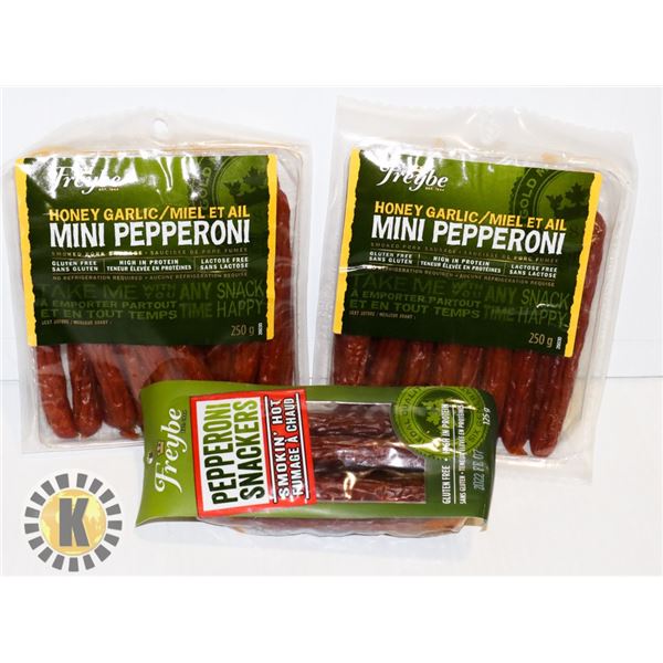 BAG OF FREYBE PEPPERONI SNACKS