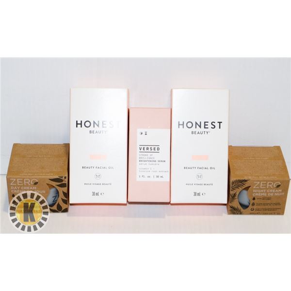 BAG OF SKIN CARE PRODUCTS INCLUDES VERSED SERUM