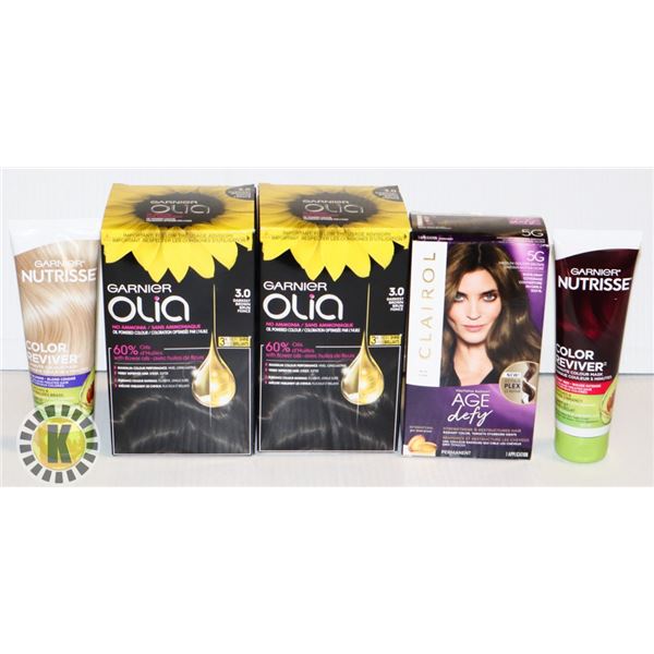 BAG OF CLAIROL AND GARNIER HAIR COLOUR