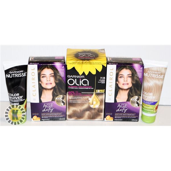 BAG OF CLAIROL AND GARNIER HAIR COLOUR