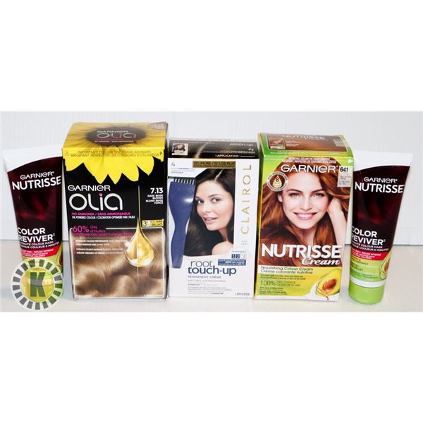 BAG OF CLAIROL AND GARNIER HAIR COLOUR
