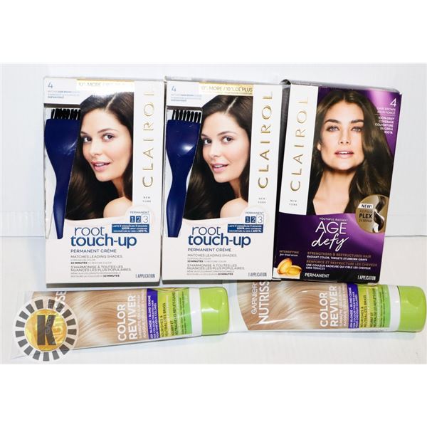 BAG OF CLAIROL AND GARNIER HAIR COLOUR