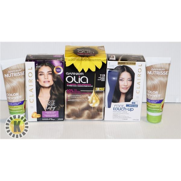 BAG OF CLAIROL AND GARNIER HAIR COLOUR