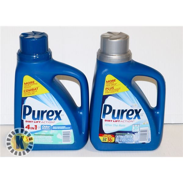BAG OF TWO 1.4L PUREX LAUNDRY SOAPS