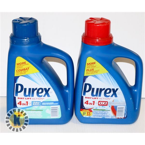 BAG OF TWO 1.4L PUREX LAUNDRY SOAPS