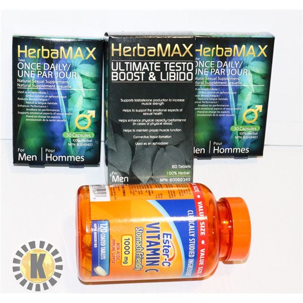 BAG OF HERBAMAX AND ESTER-C VITAMIN C