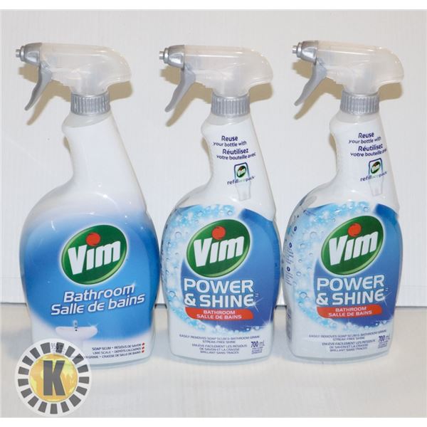 3 VIM BATHROOM CLEANING SUPPLIES