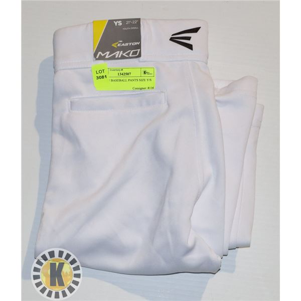 EASTON BASEBALL PANTS SIZE Y/S