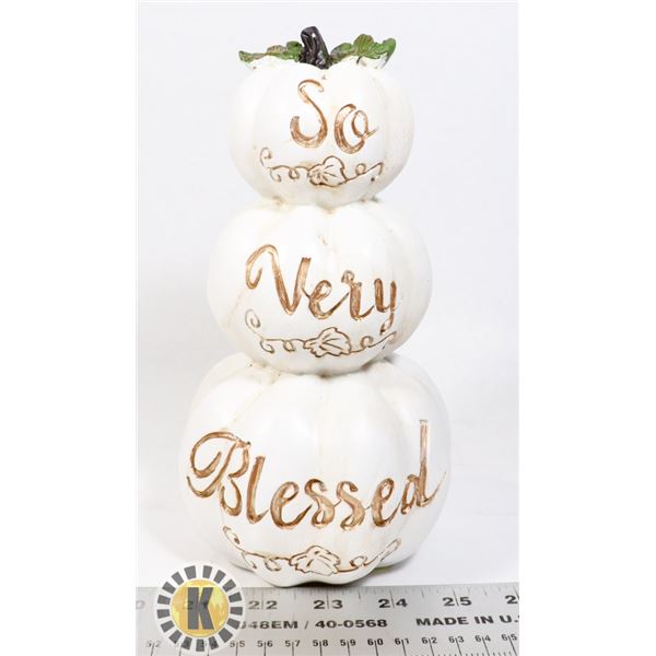 NEW "SO VERY BLESSED" DECORATIVE PUMPKIN