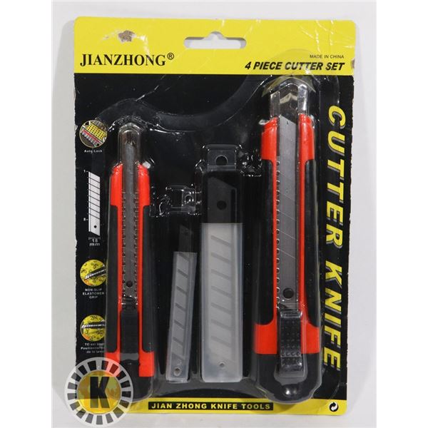 NEW 4 PIECE UTILITY KNIFE SET